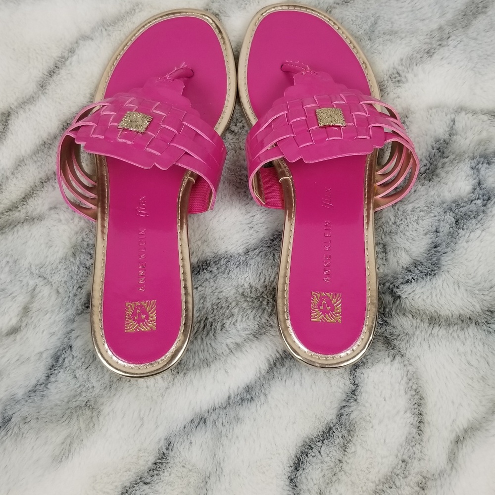 Anne Klein Pink and Gold Sandals size 7M